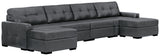 Brindley Fog Pier 4-Piece Sectional Sofa with Ottoman in fog color main view