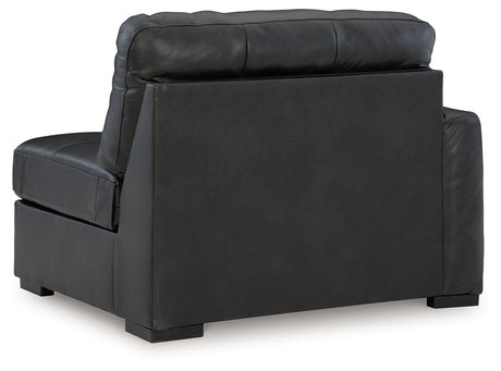 Back view of Brindley Fog Pier sectional sofa