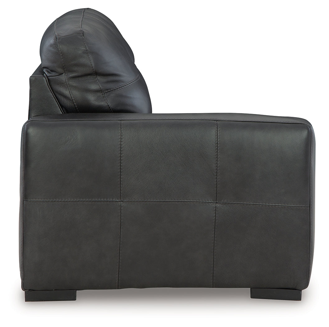 main view showing ottoman with Brindley Fog Pier sectional