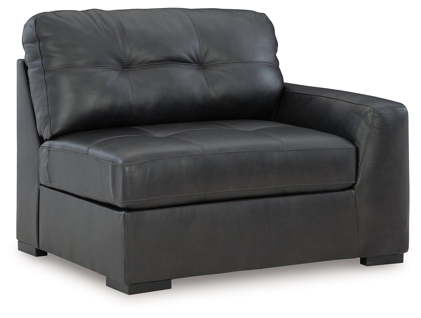 Angled front view of 3-piece sectional with ottoman
