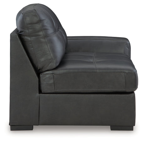 Side view of upholstery and sectional frame