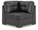 Brindley Pier Fog Leather 4-Piece Sectional sofa main view