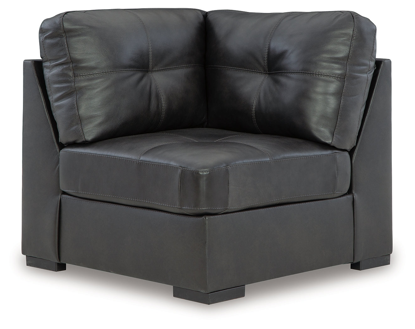 Brindley Pier Fog Leather 4-Piece Sectional sofa main view