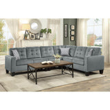 Living room setting with Lantana Gray Sectional sofa