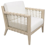 Cantu Seagrass Accent Chair White and Weathered Natural — product view
