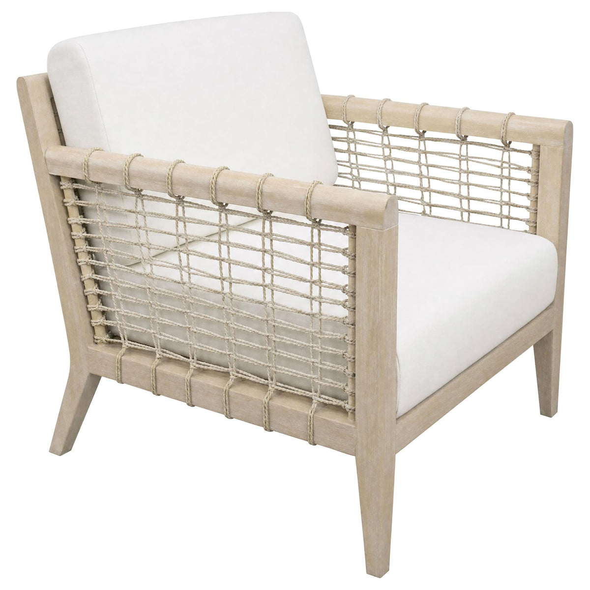 Cantu Seagrass Accent Chair White and Weathered Natural — product view