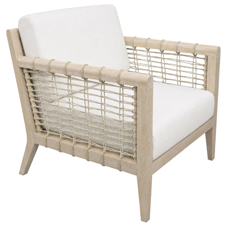 Cantu Seagrass Accent Chair White and Weathered Natural — product view