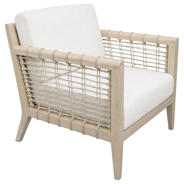 Cantu Seagrass Accent Chair White and Weathered Natural — product view