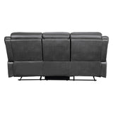 Yerba Double Lay Flat Reclining Sofa showing drop-down center console