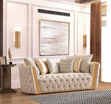 Detail of sofa stitching and finish