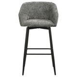 Rainer Charcoal Fabric Upholstered Swivel Bar Chair Set of 2 — product image 3