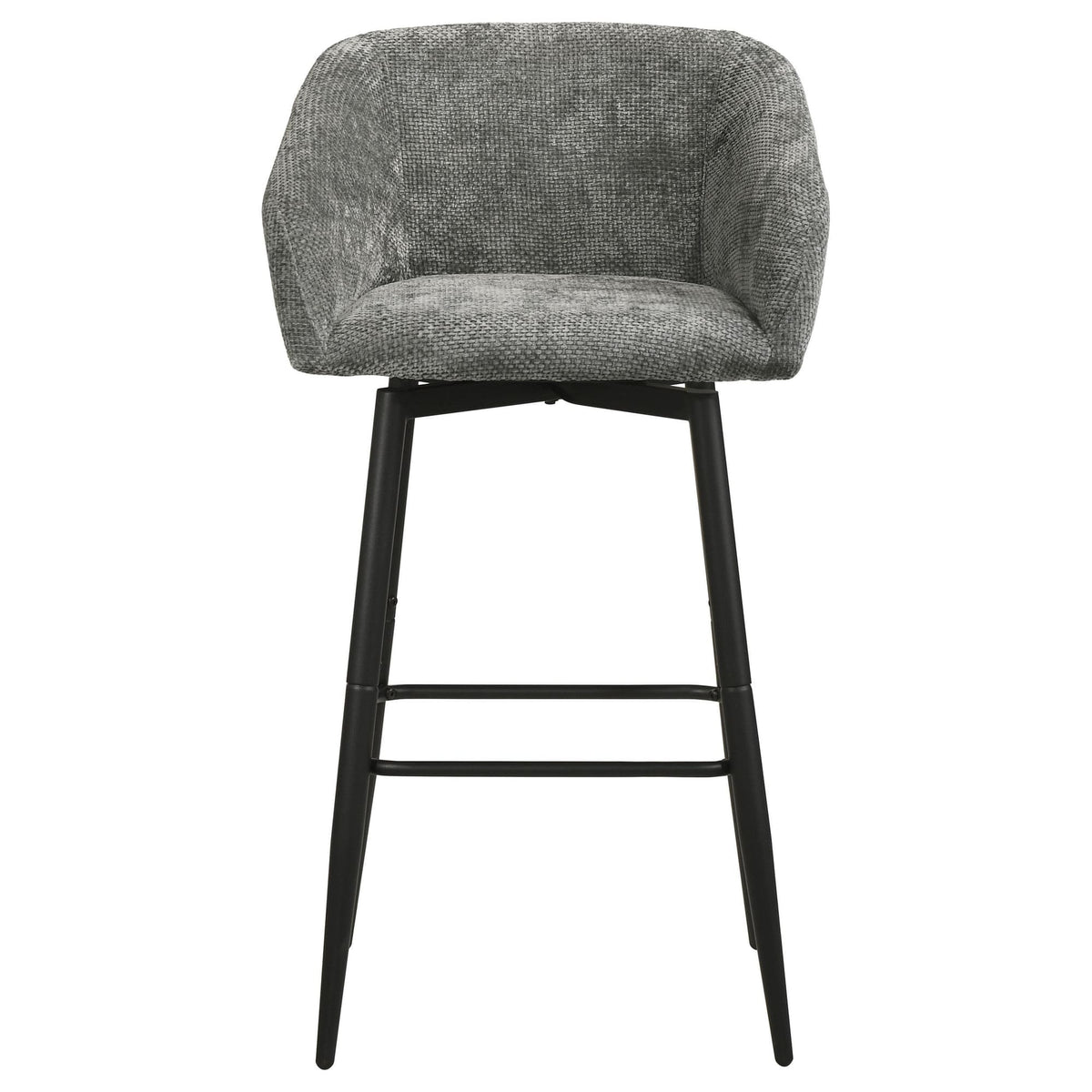 Rainer Charcoal Fabric Upholstered Swivel Bar Chair Set of 2 — product image 3