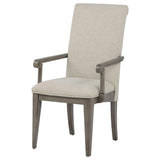 Cresswell Upholstered Dining Arm Chairs Tan Set of 2 — product image 5