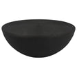Macedo Round Ribbed Rattan Drum Coffee Table Black — product view