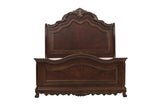 Deryn Park Cherry Modern Sleek Traditional Solid Hardwood Sleigh Bedroom Set - Ella Furniture