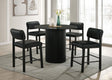 Hamlyn 5-Piece Round Wood Counter Height Dining Set Black — product view