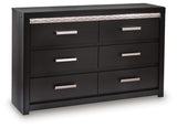 Brizmore Black Dresser — angled view