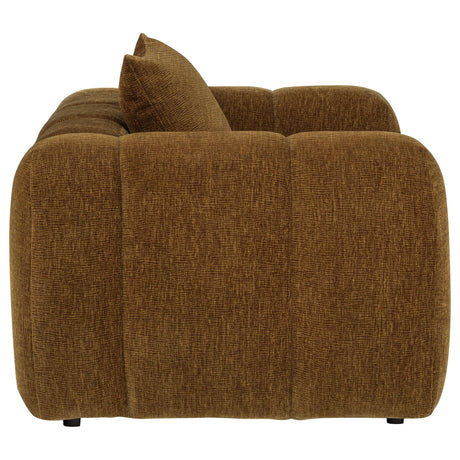 Lazaro 3-piece Fabric Upholstered Wide Channel Sofa Set Bronze — product image 14