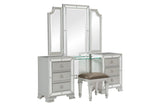 Avondale Gray Upholstered Tufted Panel Bedroom Set