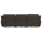 Marcell 3-Piece Transitional Power Reclining Sofa with USB Charging Grey — product image 5