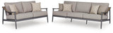 Ocean Gray Outdoor Sofa and Loveseat Set — product image 2