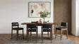 Decker 7-Piece 70-Inch Counter Height Dining Set Black and Walnut — product view