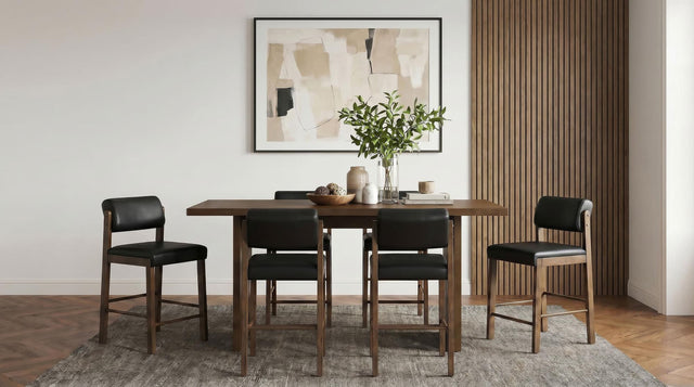 Decker 7-Piece 70-Inch Counter Height Dining Set Black and Walnut — product view