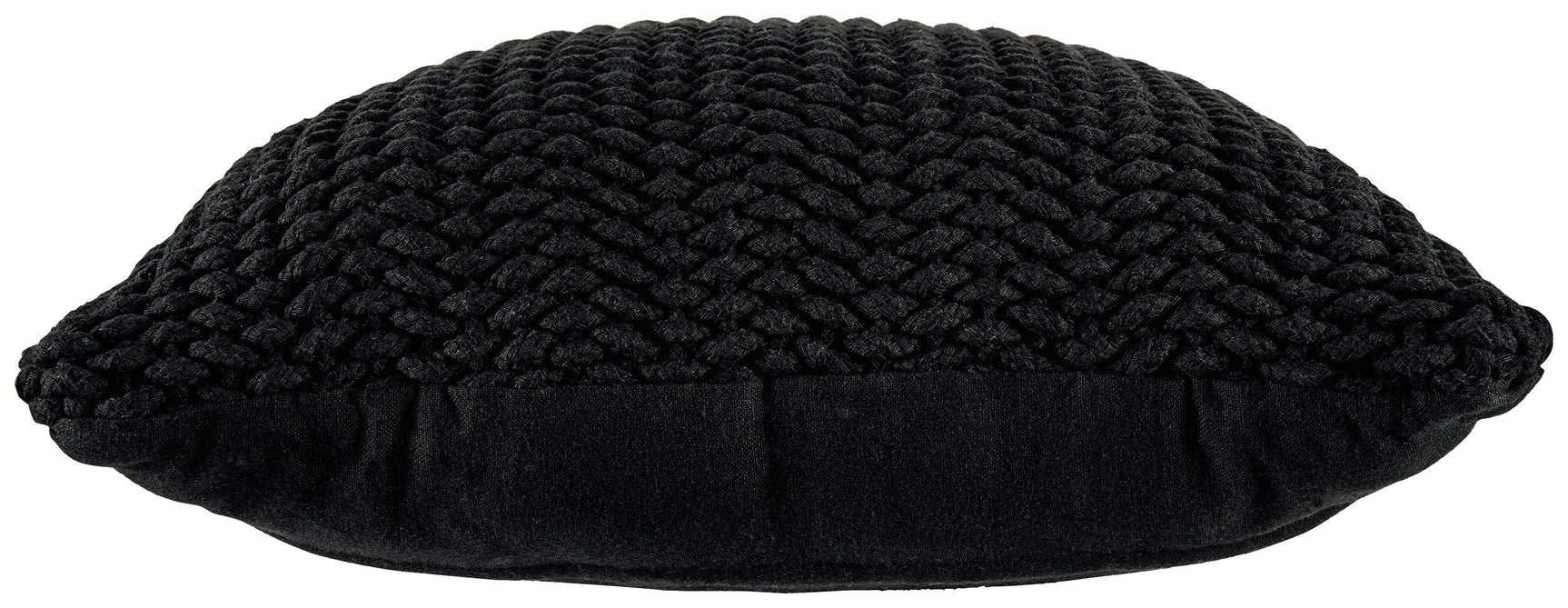 Renemore Black Cotton Pillow Set of 4, back view