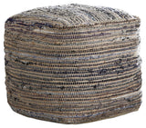Absalom Denim Pouf side profile