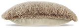Gariland Taupe Pillow back with solid taupe fabric