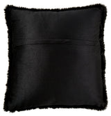 Close-up of zipper closure on Gariland Black Pillow