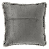 Gariland Gray Pillow close-up of zipper closure detail