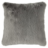 Gariland Gray Pillow side angle highlighting thickness and fabric contrast