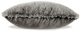 Gariland Gray Faux Fur Pillow side profile