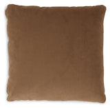 Side view of Caygan Honey Pillow showcasing zipper closure