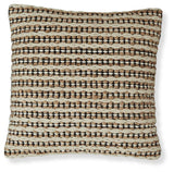 Nealington pillow back view showing ivory cotton reverse
