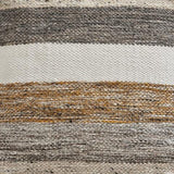 Fabric swatch of Josalind pouf showing multi-colored stripes