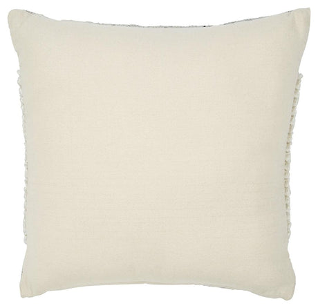 Rowcher Gray and White pillow detail shot