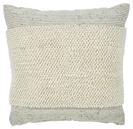 Rowcher Gray and White pillow side profile