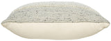 Back view of Rowcher gray and white striped pillow