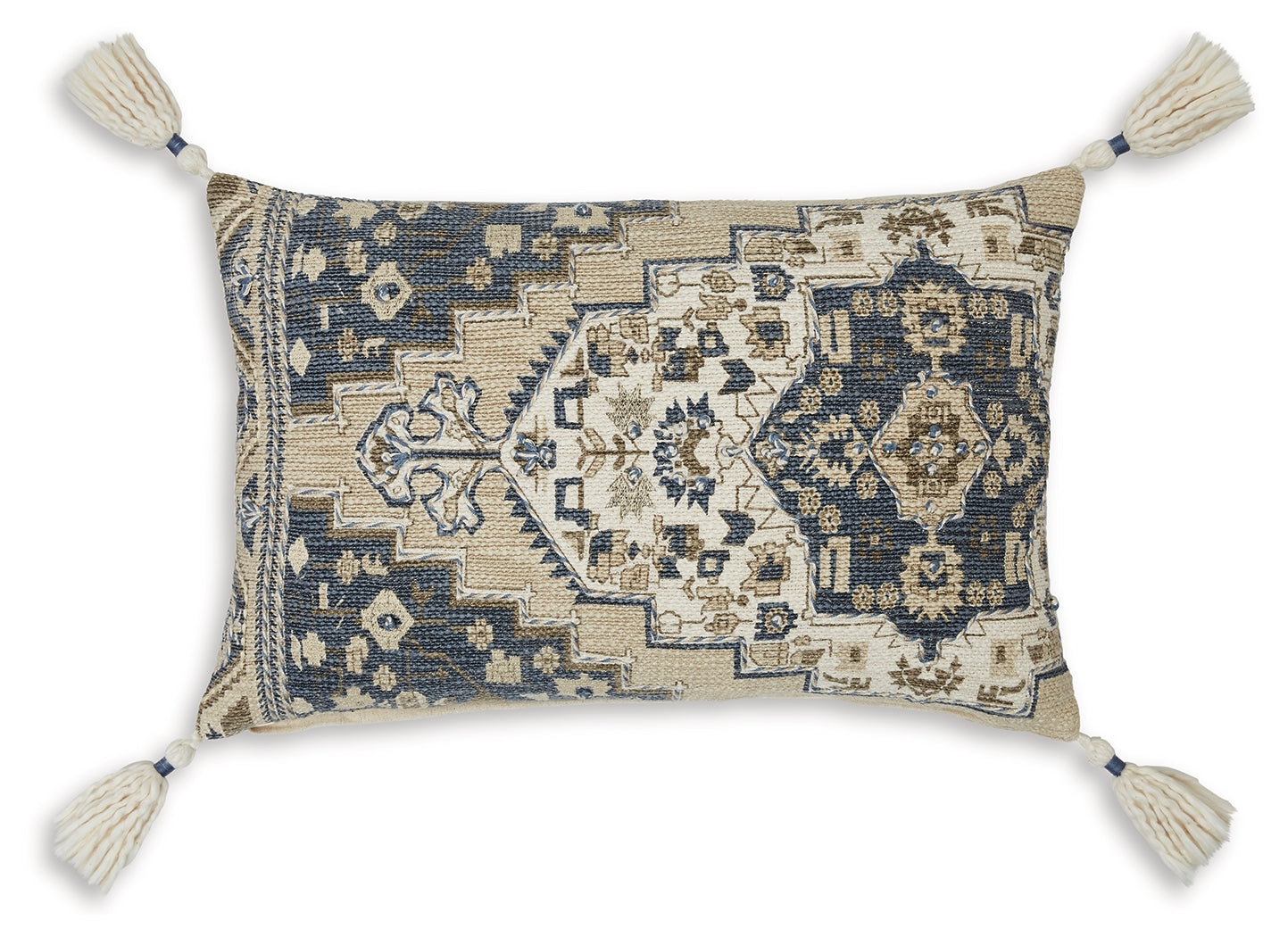Winbury Pillow Side Angle Showing Tassel Edge