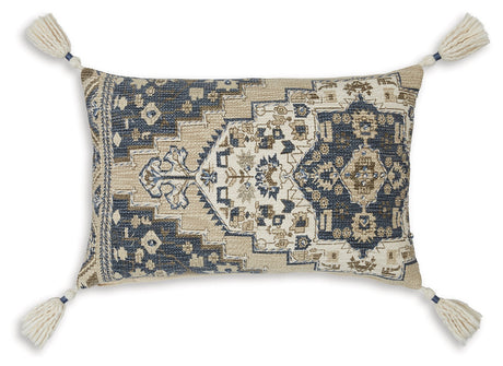 Winbury Pillow Side Angle Showing Tassel Edge