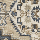 Winbury Pillow Fabric Swatch Blue Tan White