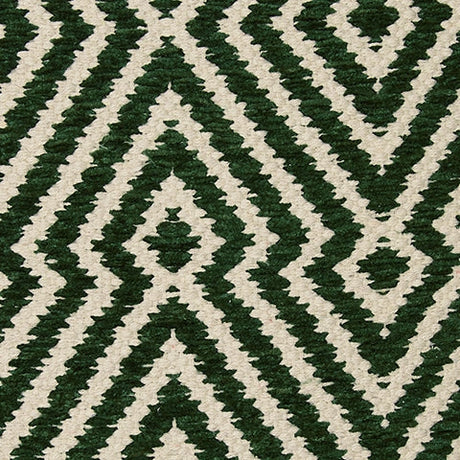 Swatch showing Digover pillow green and ivory fabric colors