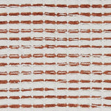 Nashlin fabric swatch showing white and rust stripes