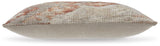 Aprover Pillow back view with solid ivory reverse