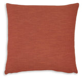 Thaneville rust accent pillow side view