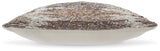 Back view of Nealton Pillow showing solid ivory cotton reverse