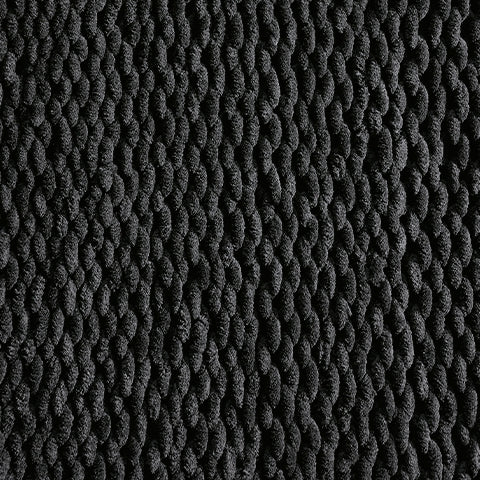 Black polyester chenille fabric swatch for Chaddon throw