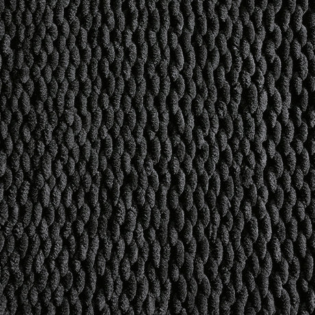 Black polyester chenille fabric swatch for Chaddon throw